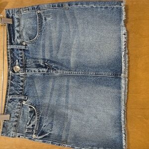 Apt 9 Denim Mini Skirt with frayed hem